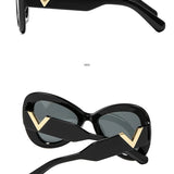 2025 New Fashion Big Frame Cat's Eye Butterfly Women Sunglasses Luxury Designer Men Sunglass Outdoor Travel Eyewear Female UV400