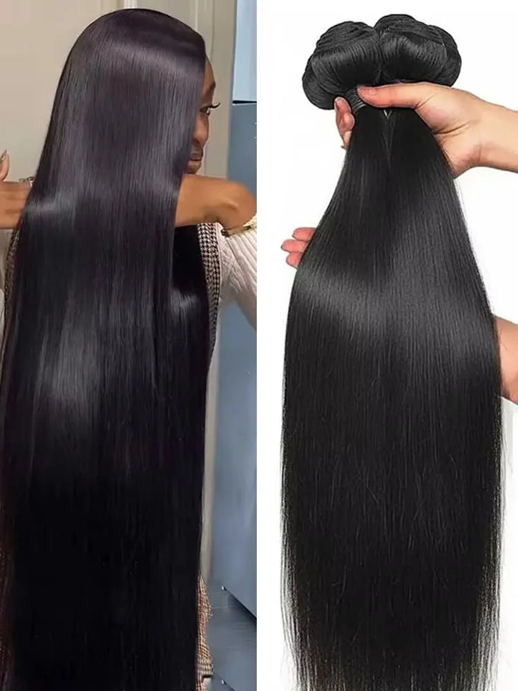Brazilian Straight Four Bundles Set – Natural Black