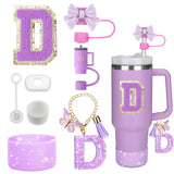 PURPLE TUMBLER ACCESSORY SET | 8 PIECES