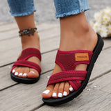 Fashionable and Versatile Sports-Style Women's Sandals, Mesh Breathable, Comfortable and Skin-Friendly, Suitable for Both Indoor and Outdoor Wear, Flat Sandals