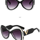 2025 New Fashion Big Frame Cat's Eye Butterfly Women Sunglasses Luxury Designer Men Sunglass Outdoor Travel Eyewear Female UV400