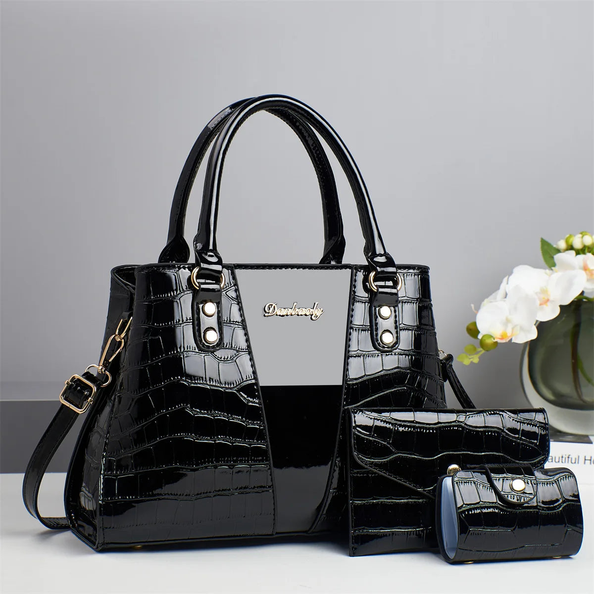 The Maison Trio — Signature Crossbody & Shoulder Bag Set