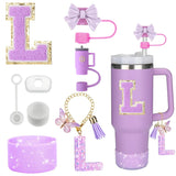 PURPLE TUMBLER ACCESSORY SET | 8 PIECES