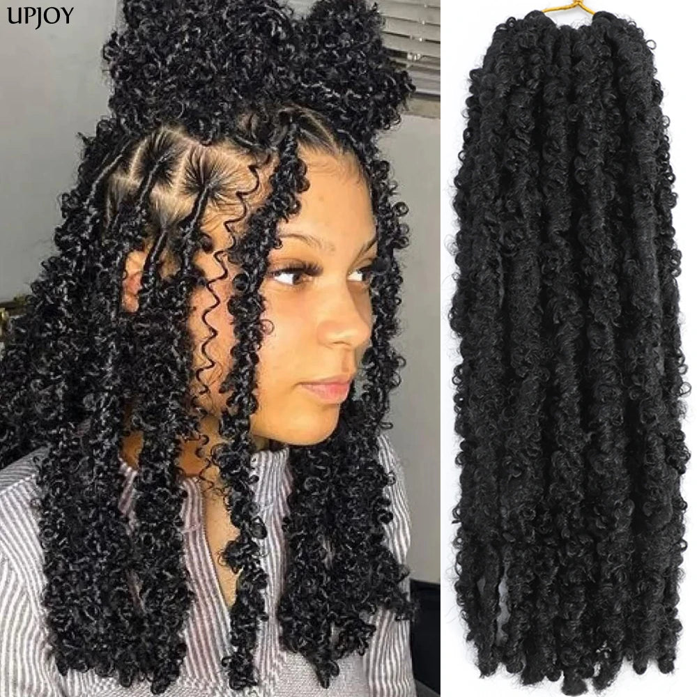 Butterfly Faux Locs Crochet Hair – Pre-Looped, 12" & 14"