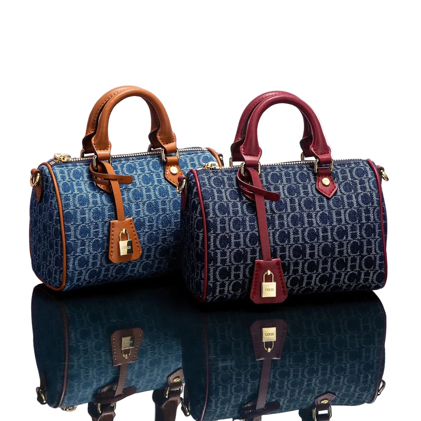 The Rivière — Denim-Spliced Saddle Pillow Bag