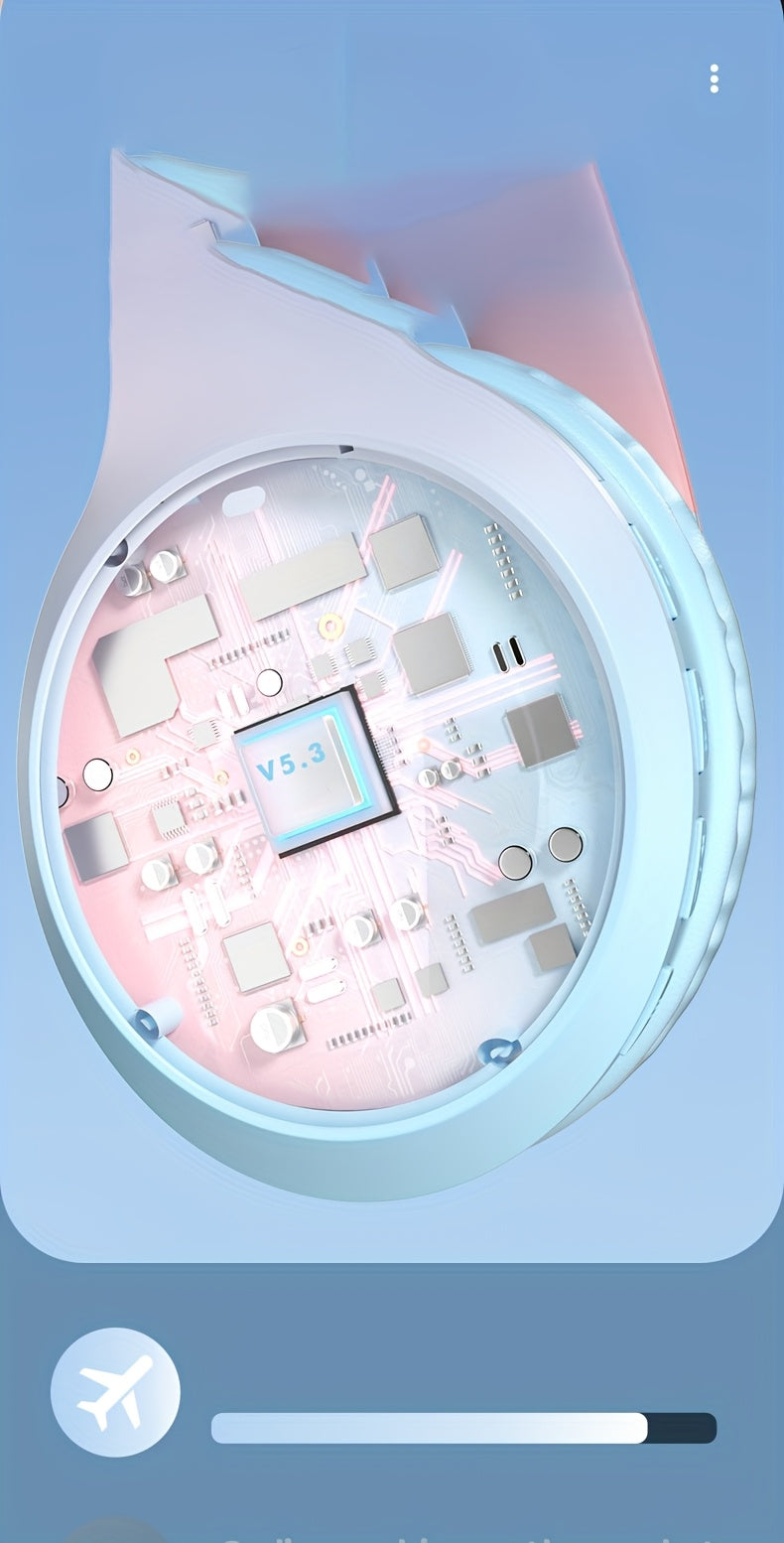 Fashion Matte Gradient Wireless Headphone, Foldable Bluetooth Headphones Over Ear, Wireless Headset for Gaming, Phones, Running & Outdoor Fitness