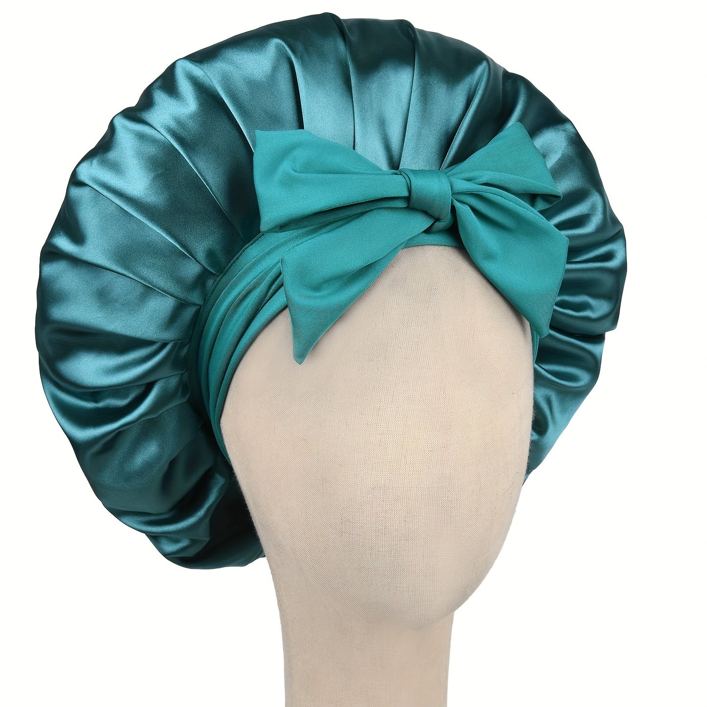 Satin Bonnet, Silk Bonnet for Sleeping, Silk Sleep Cap, Double Layer Hair Bonnet Elastic Tie Band For Women, Curly Hair, Night Cap, Heatless Styling Tool for Women Silky Haircare