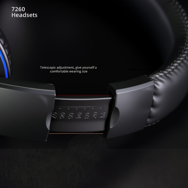 Headphones for PS4/Xbox One/PC - Wired Gaming Headset with Retractable Cable, Noise Isolation, 3.5mm Jack, Volume Control, USB-Powered, Durable Plastic Design for Immersive Audio Experience, Gaming Headphones