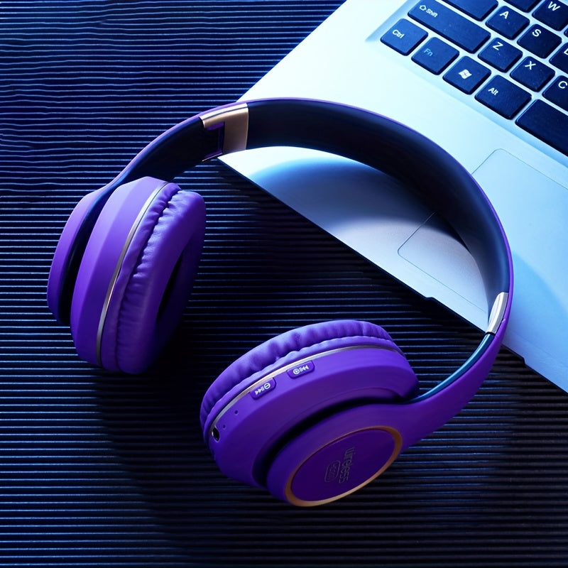 Wireless Headphones with Active Noise Cancellation | Long Battery Life, Foldable Design, Comfortable Sound Isolation for Gaming, Calls, and Music | USB-C Rechargeable, 200mAh Lithium Battery, Perfect Gift