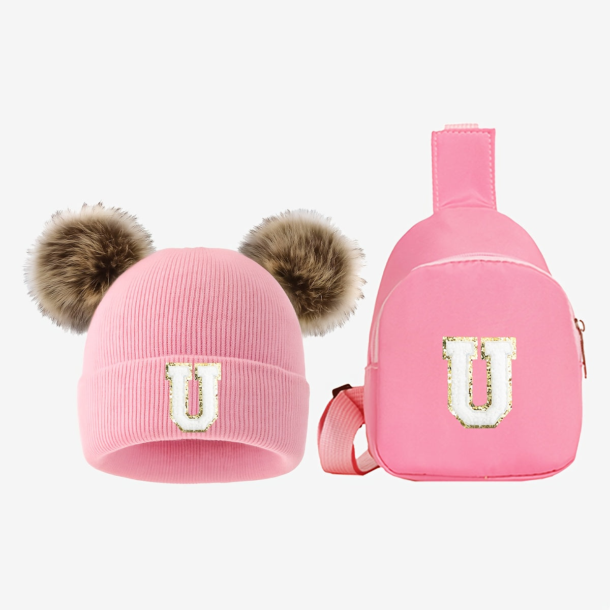 Double pcs Winter Hat Set