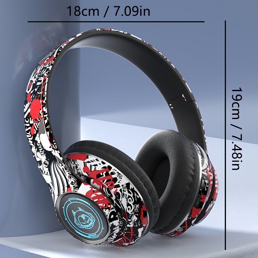 Popular wireless foldable earphones, suitable for tablets/phones/birthdays/Christmas/travel gifts. Head mounted wireless earphones and foldable earplugs