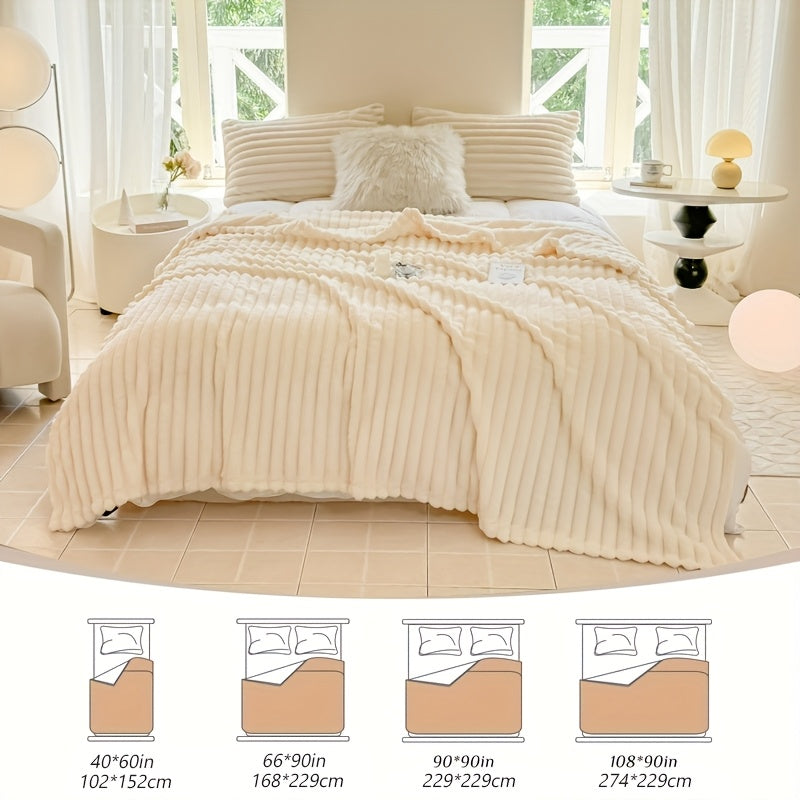 Luxurious ultra-soft blanket, solid color, warm and comfortable. This baby blanket is suitable for sofas, beds, offices and nurseries, and is an ideal gift for all seasons.