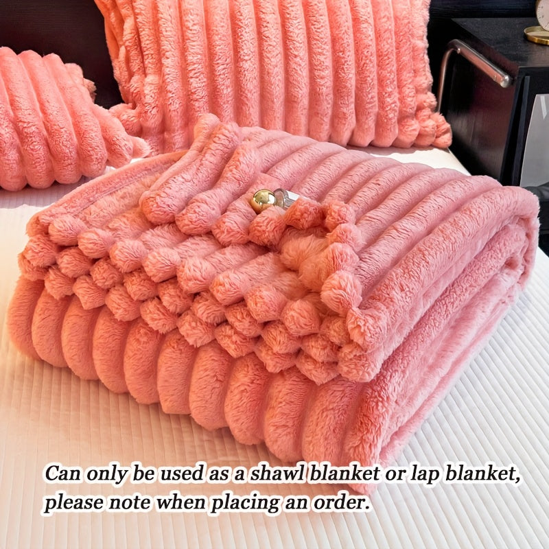 Luxurious ultra-soft blanket, solid color, warm and comfortable. This baby blanket is suitable for sofas, beds, offices and nurseries, and is an ideal gift for all seasons.