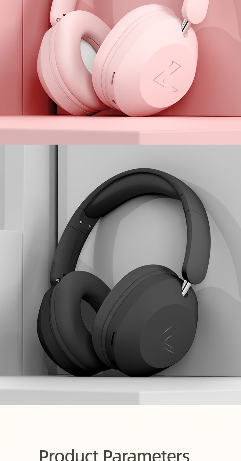 Wireless Headset | Pressure Relief Design, Bass Boost, Built-in Microphone, Telescopic and Rotatable Flat Design, Auxiliary TF Mode for Gaming and Sports Use, Office and Travel Compatible, Powerful Bass, gift for her, gift for him