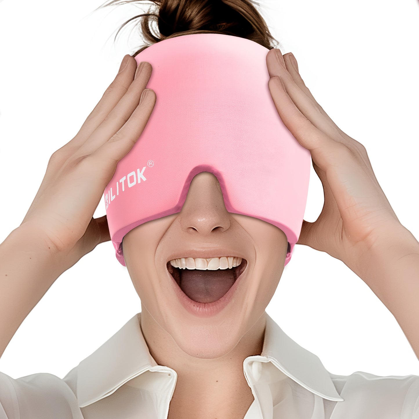 Migraine Headache Relief Cap, Gel lce Head Wrap for Tension and Stress Relief.Suitable for Home breaks, before sleep, office