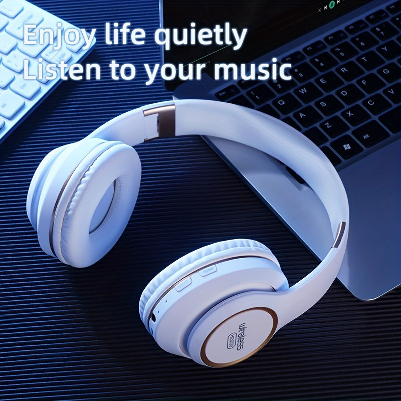 Wireless Headphones with Active Noise Cancellation | Long Battery Life, Foldable Design, Comfortable Sound Isolation for Gaming, Calls, and Music | USB-C Rechargeable, 200mAh Lithium Battery, Perfect Gift