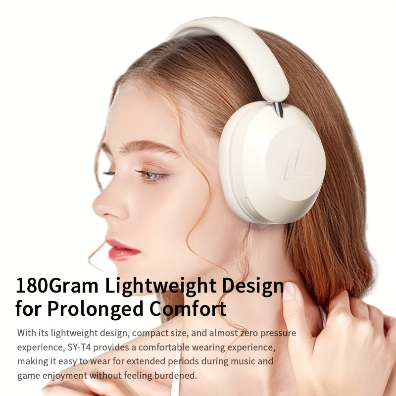 Wireless Headset | Pressure Relief Design, Bass Boost, Built-in Microphone, Telescopic and Rotatable Flat Design, Auxiliary TF Mode for Gaming and Sports Use, Office and Travel Compatible, Powerful Bass, gift for her, gift for him