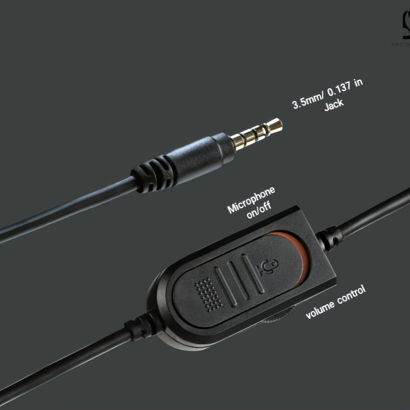 Dual Microphone Comfortable Noise-Canceling Wired Headset for PUBG, Suitable for Calls, Leisure & Sports Activities and Games with Mobile Phones/PC Laptops