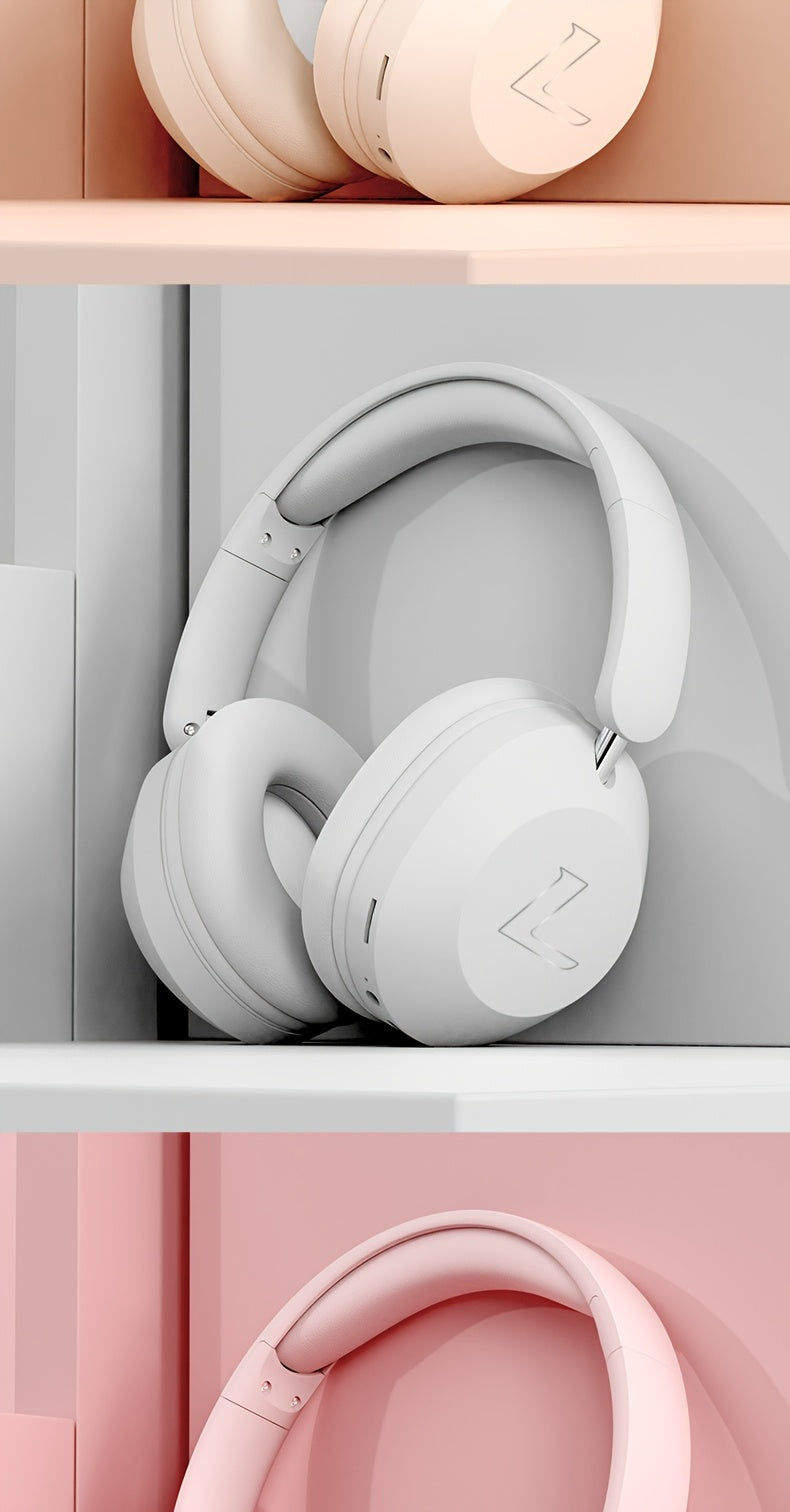 Wireless Headset | Pressure Relief Design, Bass Boost, Built-in Microphone, Telescopic and Rotatable Flat Design, Auxiliary TF Mode for Gaming and Sports Use, Office and Travel Compatible, Powerful Bass, gift for her, gift for him