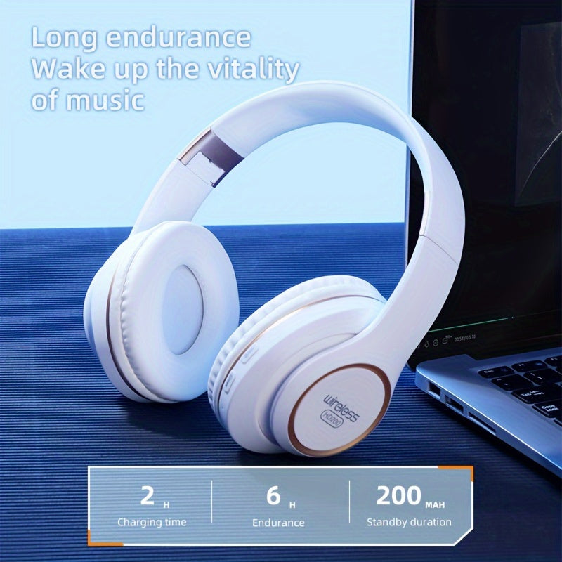 Wireless Headphones with Active Noise Cancellation | Long Battery Life, Foldable Design, Comfortable Sound Isolation for Gaming, Calls, and Music | USB-C Rechargeable, 200mAh Lithium Battery, Perfect Gift