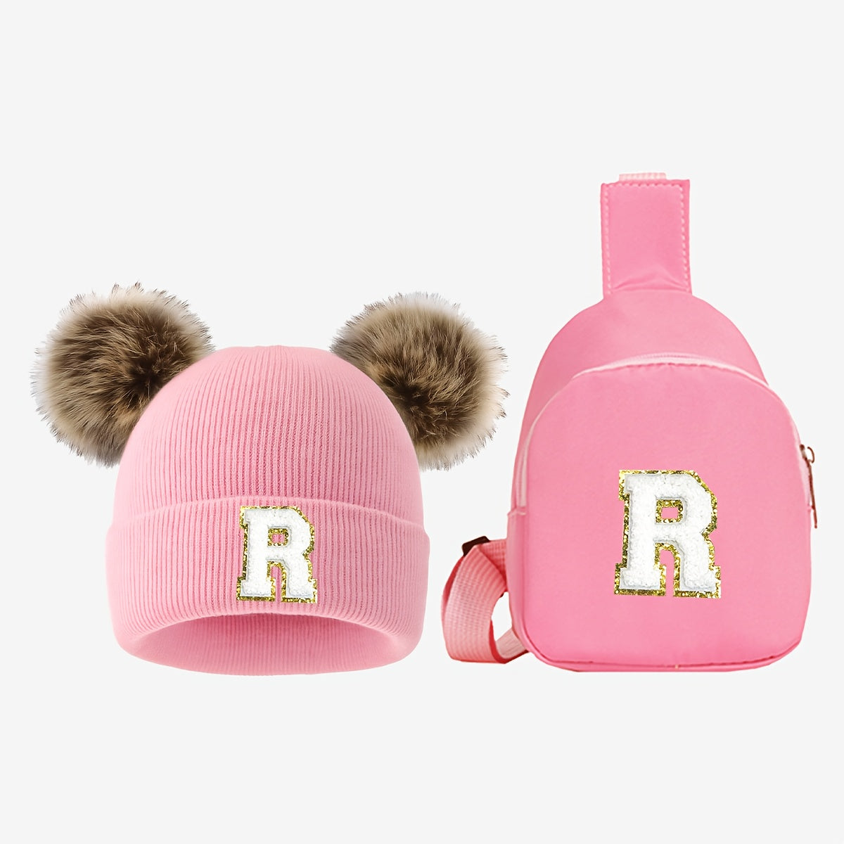 Double pcs Winter Hat Set