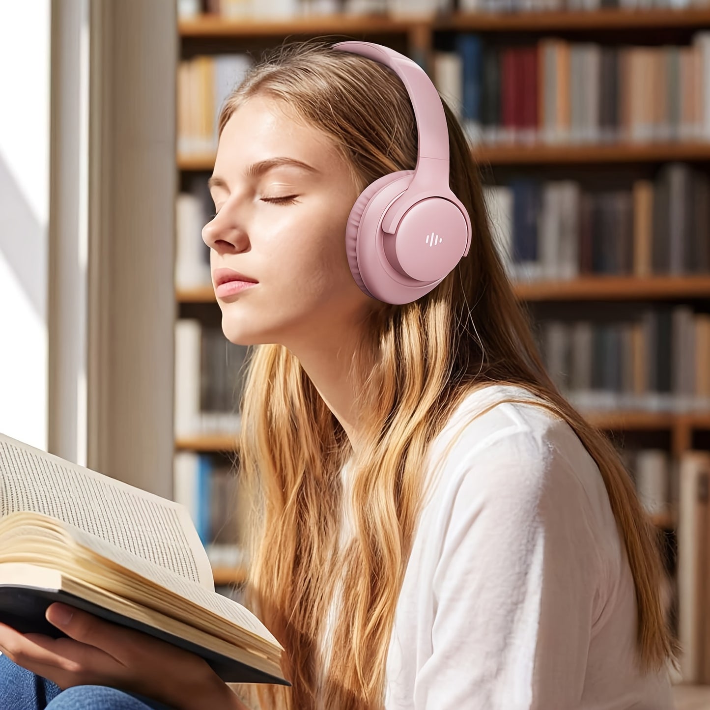 Wireless Over-Ear Headphones, 5.4 Wireless, HD Sound, ENC Noise Cancelling, Deep Bass, Extra Long Battery Life, Soft Earmuffs, Portable & Adjustable Design for Outdoor Sports, Commuting, Tablet Compatible, Immersive Audio gift, christmas,New year, Fall