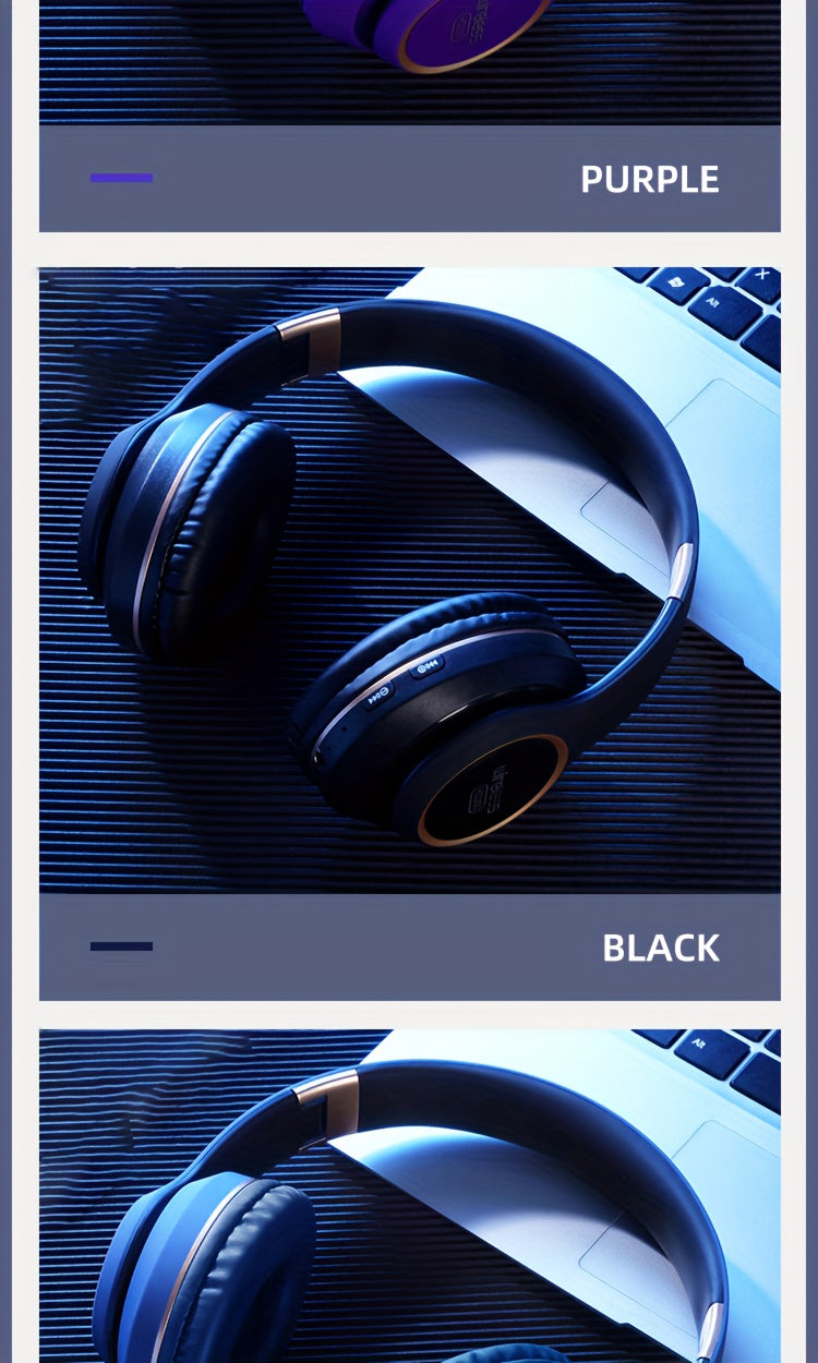 Wireless Headphones with Active Noise Cancellation | Long Battery Life, Foldable Design, Comfortable Sound Isolation for Gaming, Calls, and Music | USB-C Rechargeable, 200mAh Lithium Battery, Perfect Gift