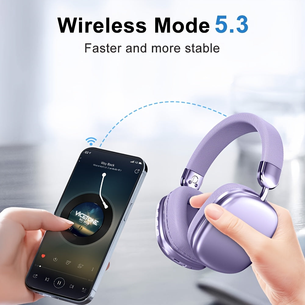 Wireless Earphones, Noise Cancelling And High Sound Quality, 800mAh Battery Life, 48 Hours Of Standby Time, Comfortable And Foldable, Suitable For Sports, Gaming, And Walking, Suitable For Smartphones IO