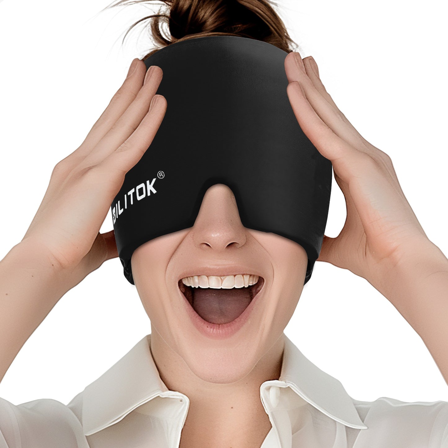 Migraine Headache Relief Cap, Gel lce Head Wrap for Tension and Stress Relief.Suitable for Home breaks, before sleep, office