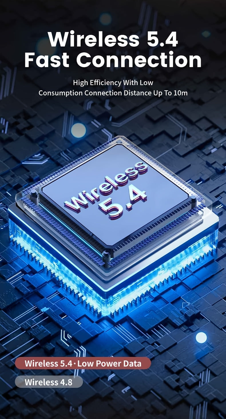 Wireless Over-Ear Headphones, 5.4 Wireless, HD Sound, ENC Noise Cancelling, Deep Bass, Extra Long Battery Life, Soft Earmuffs, Portable & Adjustable Design for Outdoor Sports, Commuting, Tablet Compatible, Immersive Audio gift, christmas,New year, Fall