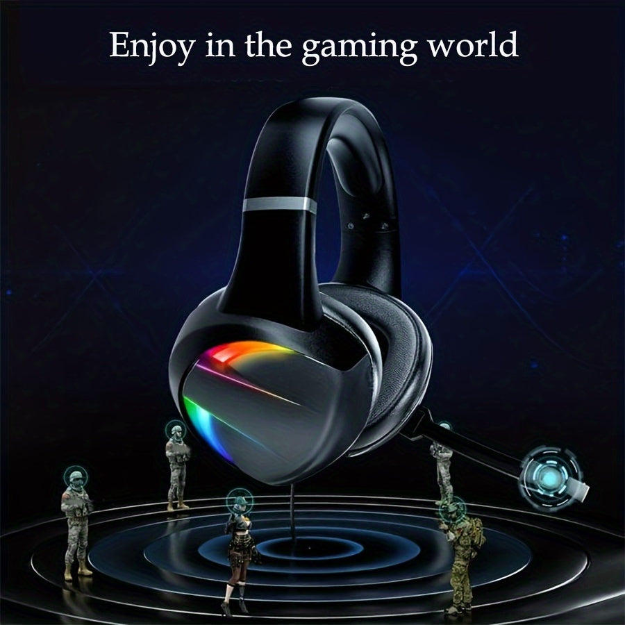 Gaming Bluetooth Headphones Over Ear, Foldable Wireless Headset with Mic, streaming Headphones, Computers, Sports Recovery Sessions