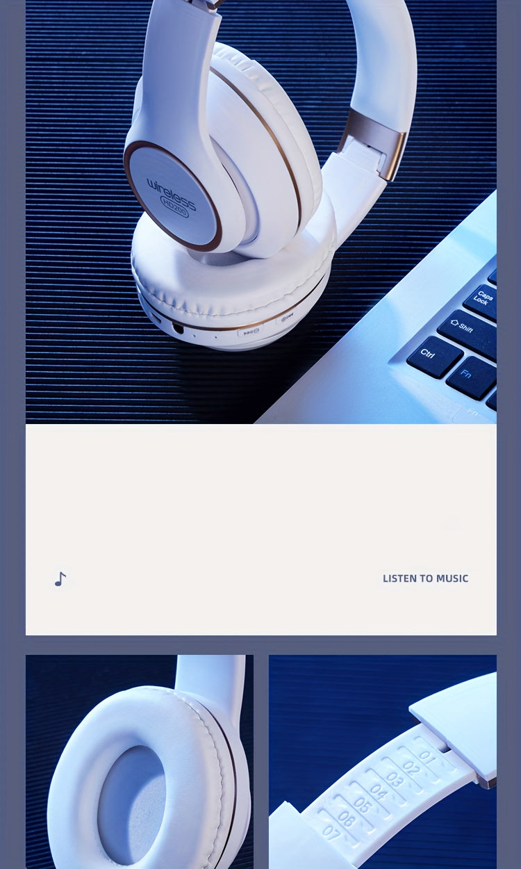 Wireless Headphones with Active Noise Cancellation | Long Battery Life, Foldable Design, Comfortable Sound Isolation for Gaming, Calls, and Music | USB-C Rechargeable, 200mAh Lithium Battery, Perfect Gift